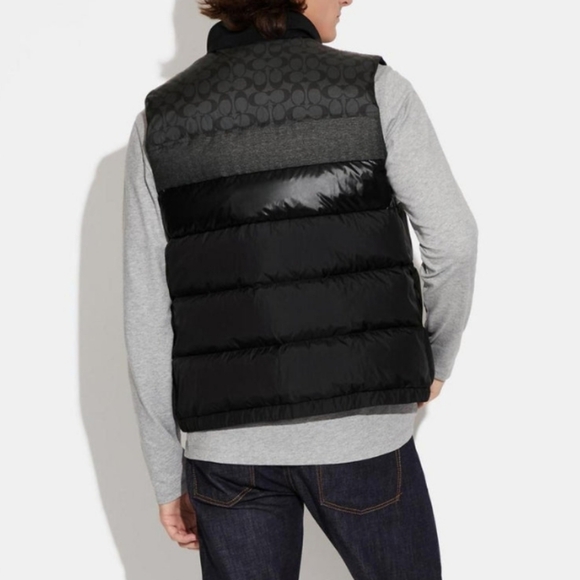 NWT Coach Men's Puffer Down Vest Black Size XS - Picture 6 of 12